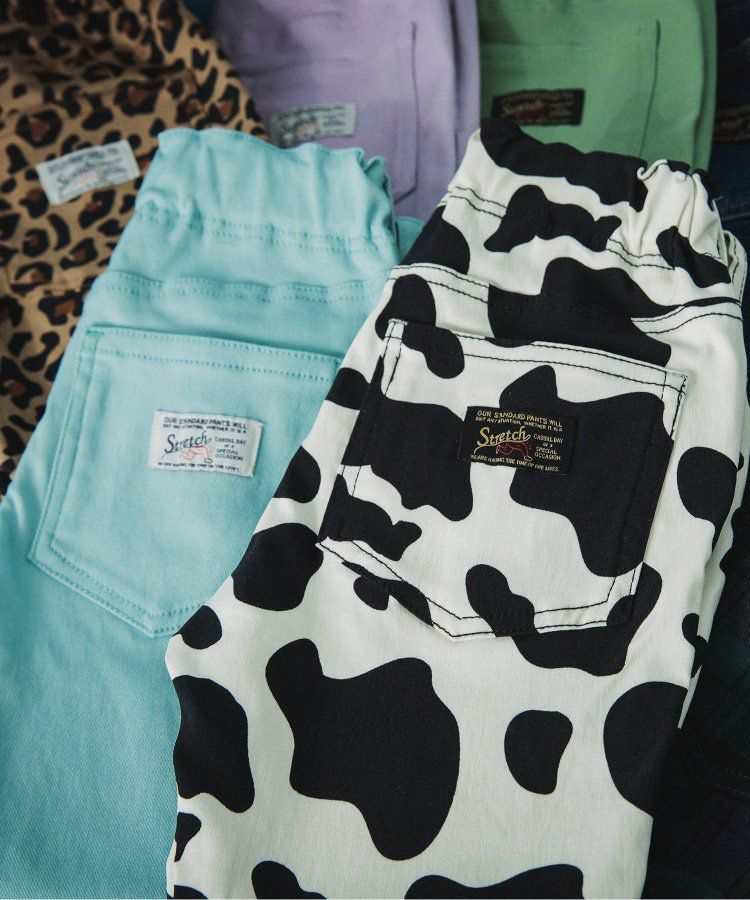 日本 BREEZE - [推薦]定番彈力鬆緊合身長褲-藍綠格紋