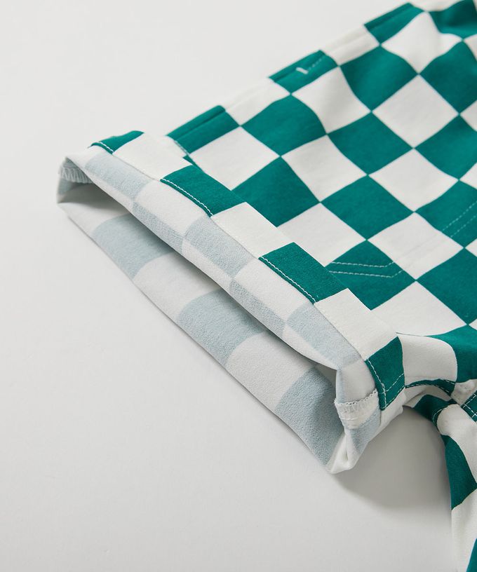 日本 devirock - [熱銷]超彈力印花短褲-斑馬紋-淺棕