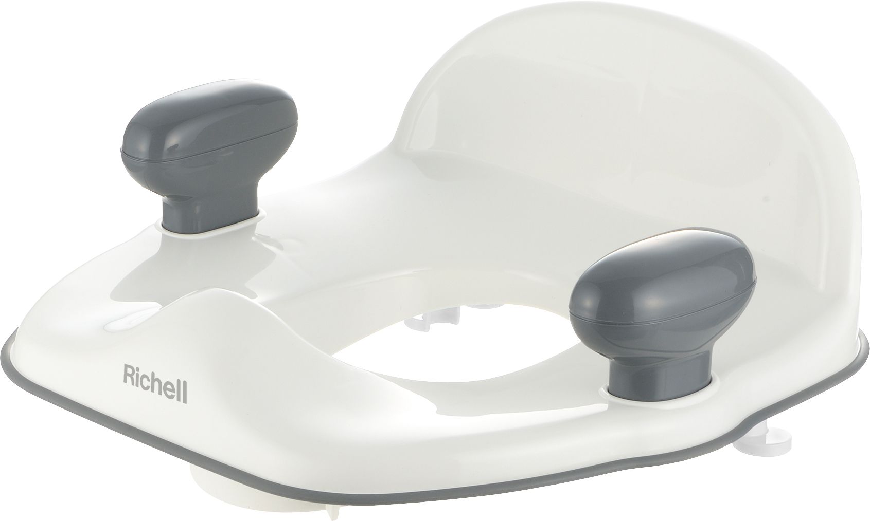 日本 Richell 利其爾 - Pottis灰白抑菌輔助便座-抑菌-灰白-18m以上