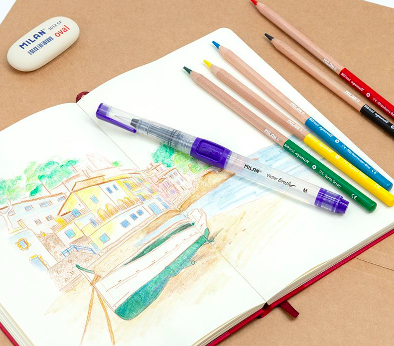 MILAN - 水溶性色鉛筆5色+水筆