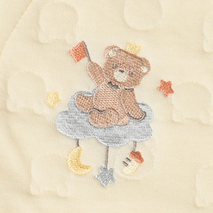 akachan honpo - 長袖連身衣 保暖鋪棉-附背心-淺卡其色 (50~60cm)