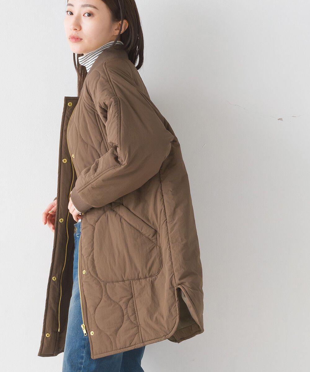 日本 OMNES - 休閒絎縫微長版大衣外套-黑