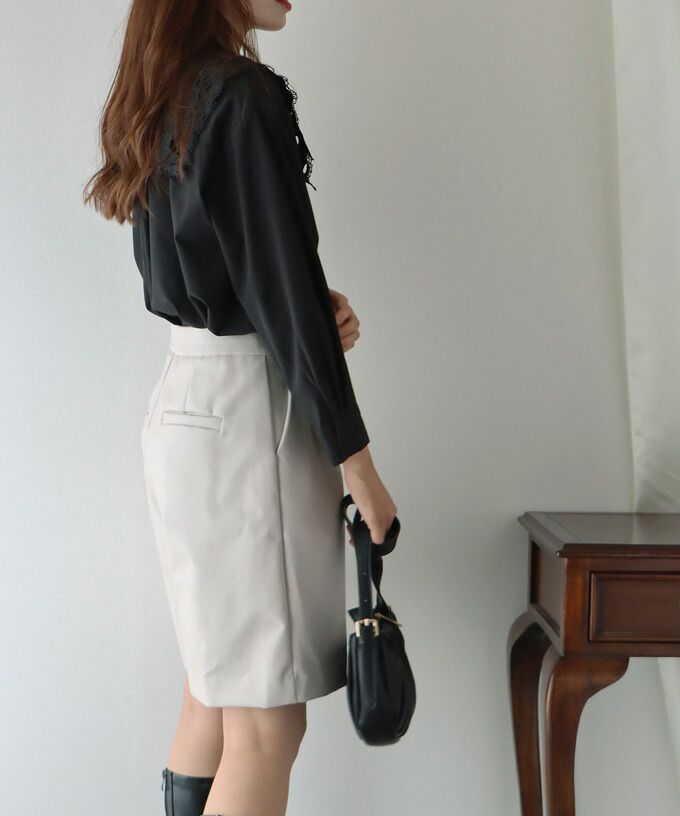 日本 BLUE EAST - 定番時尚簡約皮褲-可可棕