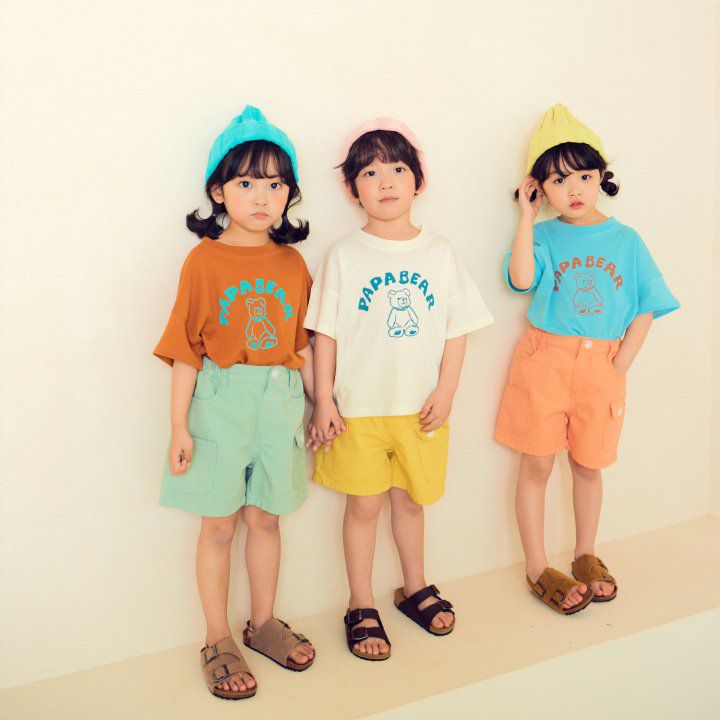 韓國 Hanab - 四口袋純棉5分褲-薄荷綠