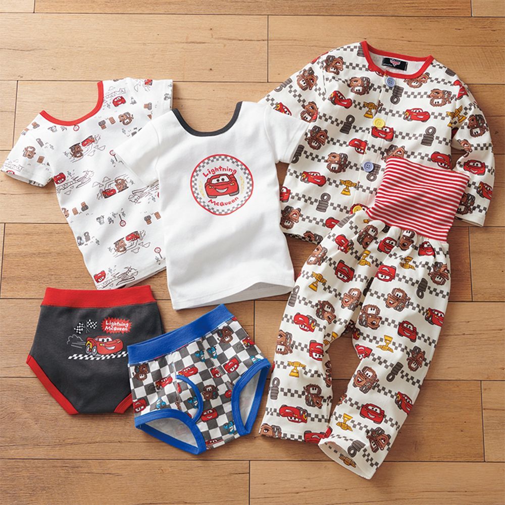 穿衣練習家居服福袋-汽車總動員-灰色