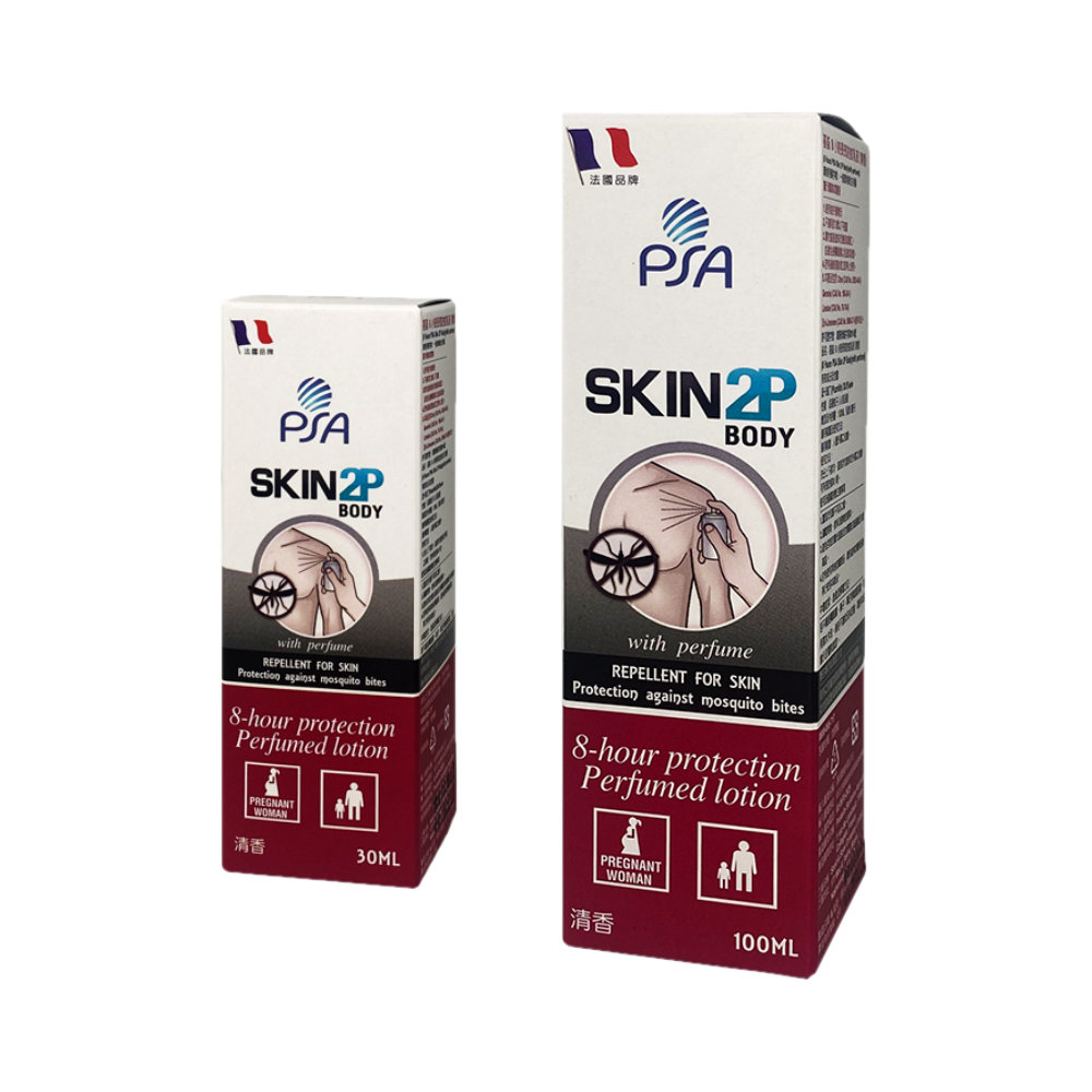 法國 PSA SKIN 2P BODY - [一大一小組]長效防蚊乳液-清香 (30ml+100ml)