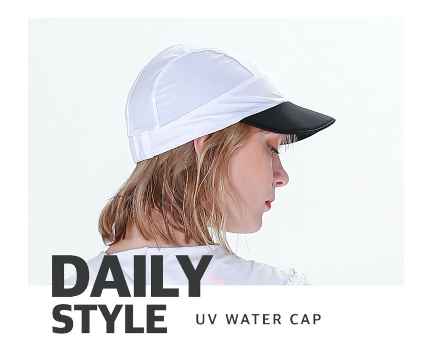 韓國 Beach Boom - UPF50+ 超彈性時尚泳帽/戲水帽-黑