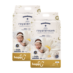 Hoppi - royaldream 皇家系列嬰兒尿布－黏貼型(L)－40片－2袋