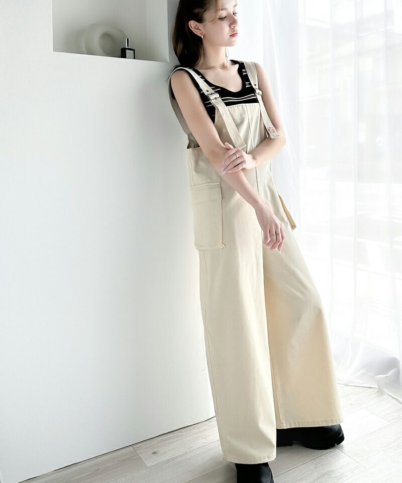 日本 Classical Elf - Java聯名 美式休閒工裝吊帶褲-黑