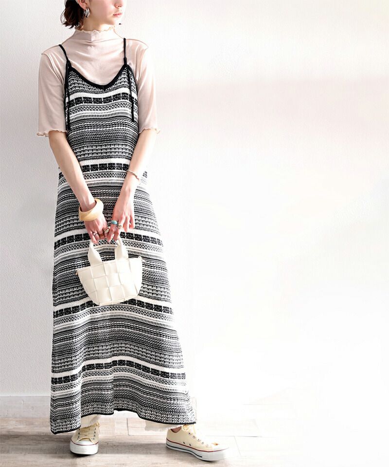 日本 Classical Elf - 2WAY日系針織長版吊帶罩衫-深灰