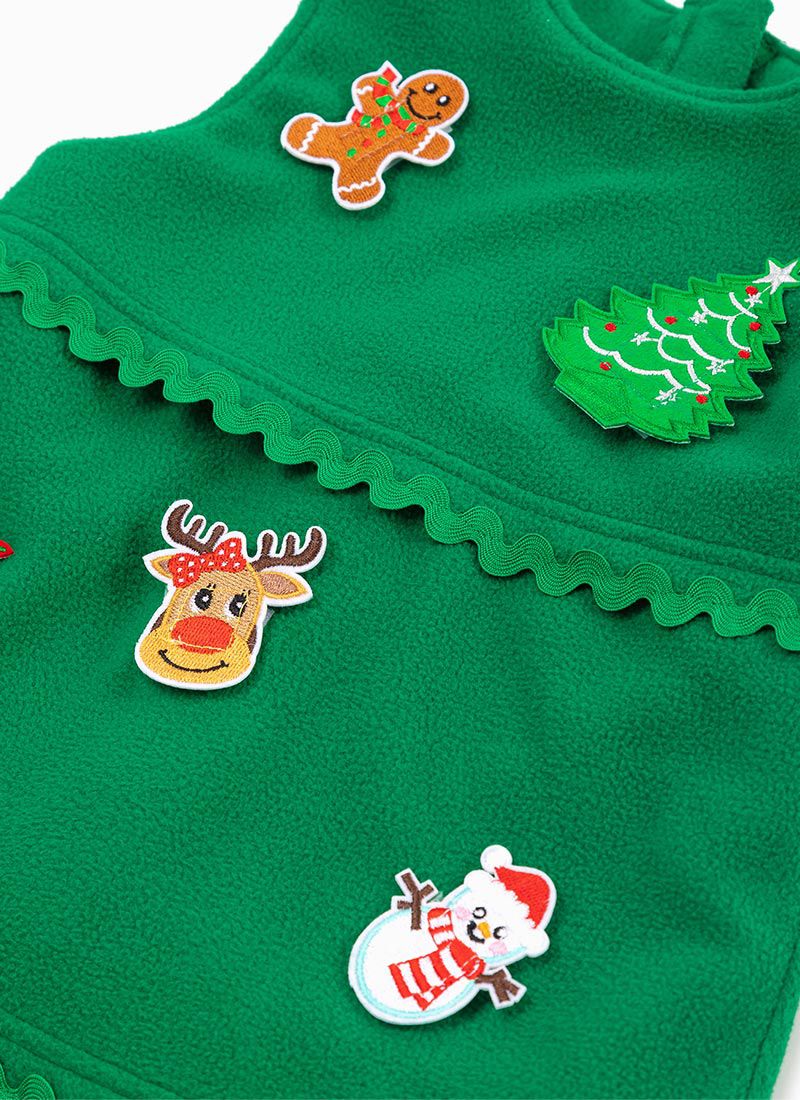 韓國 OZKIZ - (附裝飾品)聖誕樹魔鬼氈洋裝