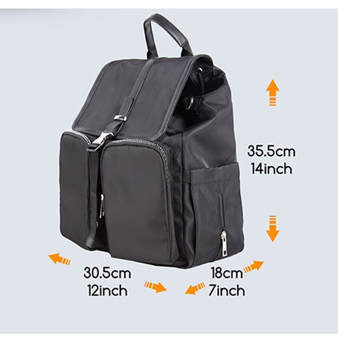 Heine 海恩 - 束口設計媽媽後背包 歐美版型媽媽包 (WIN-HD13C)-黑