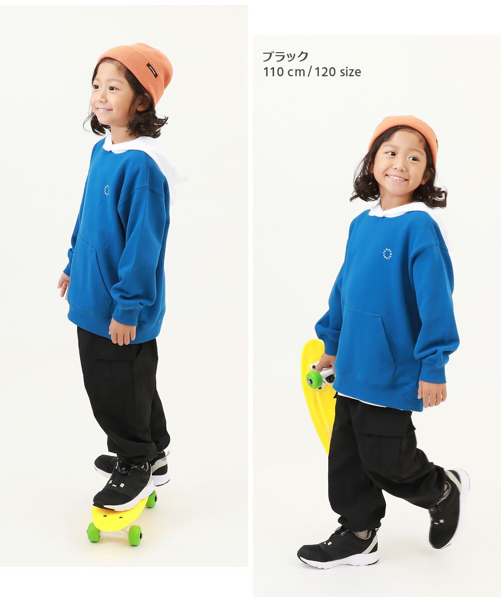 日本 devirock - 大口袋抽繩工裝風定番長褲-黑