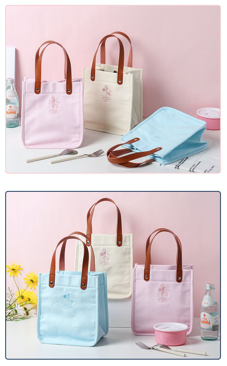 保溫便當袋-卡通人物米奇-藍色-加厚款