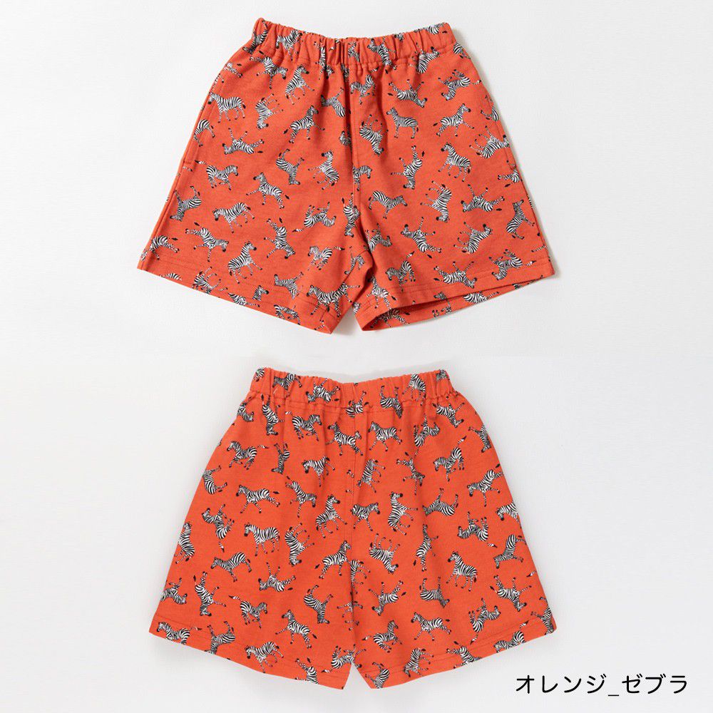 必收！純棉寬鬆舒適短褲-斑馬-橘