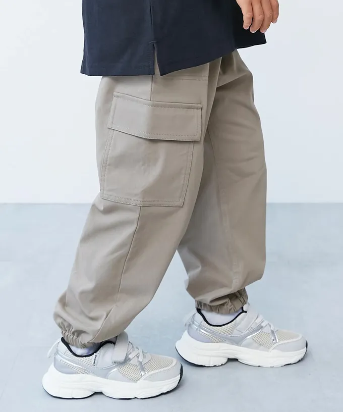 日本 devirock - 彈性斜布紋縮口工裝長褲-軍綠