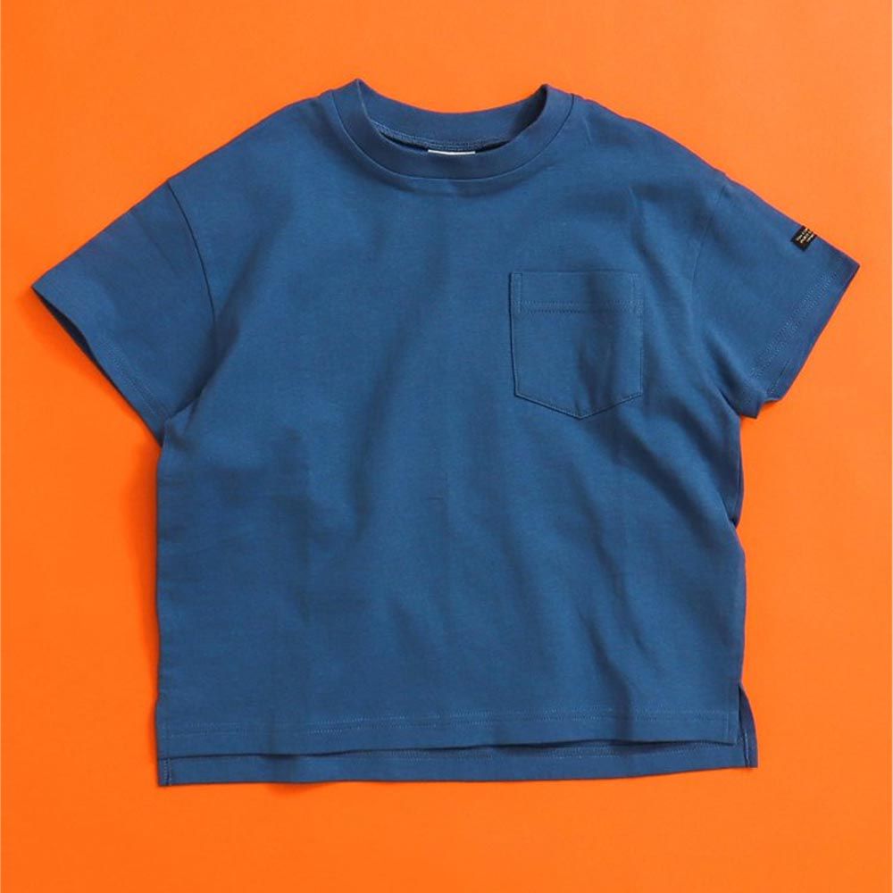 日本 BREEZE - [低價]簡約定番款短袖T恤-素面-星夜藍
