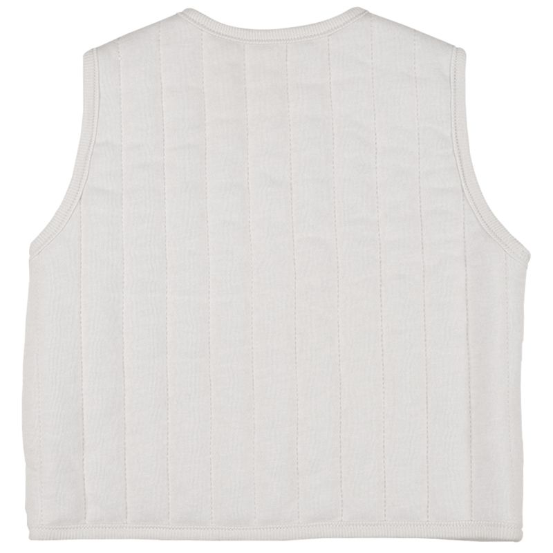 akachan honpo - 保暖絎縫背心 按扣款-灰色 (50~70cm)