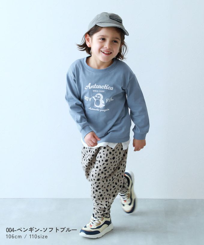 日本 devirock - 100%棉 定番印花長袖T恤-背後薯條-淺灰