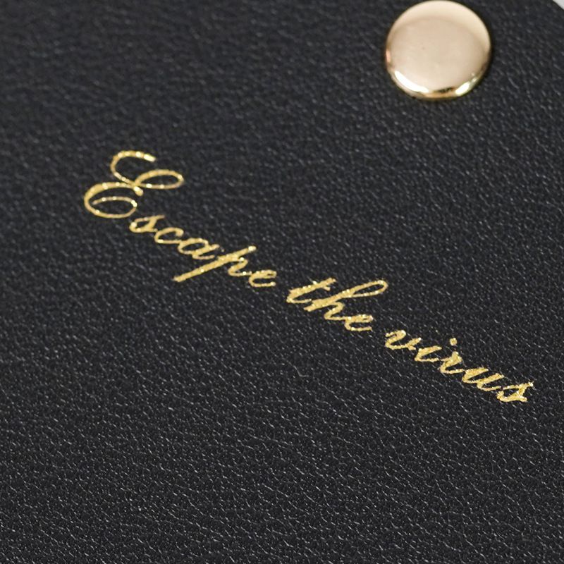 雙面皮革口罩收納夾-黃色