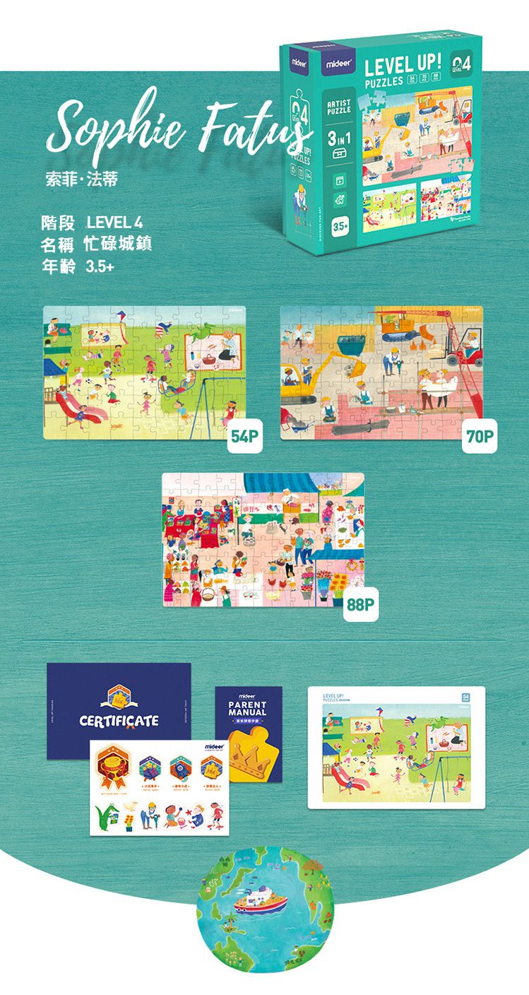 MiDeer - 進階式拼圖4 In 1-您看起來好好吃(LEVEL2)