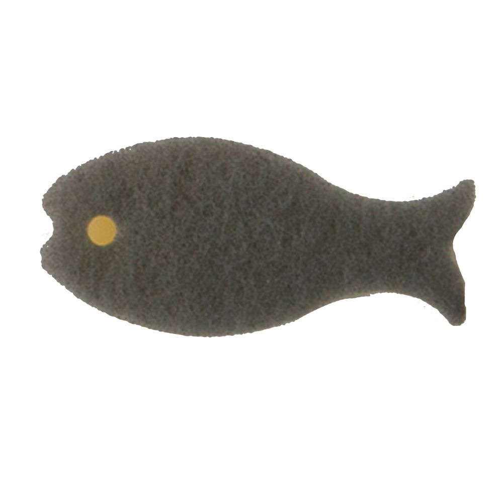 日本 MARNA - 超強起泡力 日本製小魚3層菜瓜布(大人色)-灰