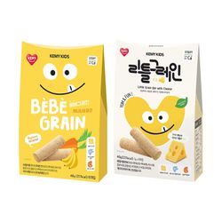 KEMY KIDS - 貪吃凱米 穀物小捲心兩入組-香蕉紅蘿蔔+起司