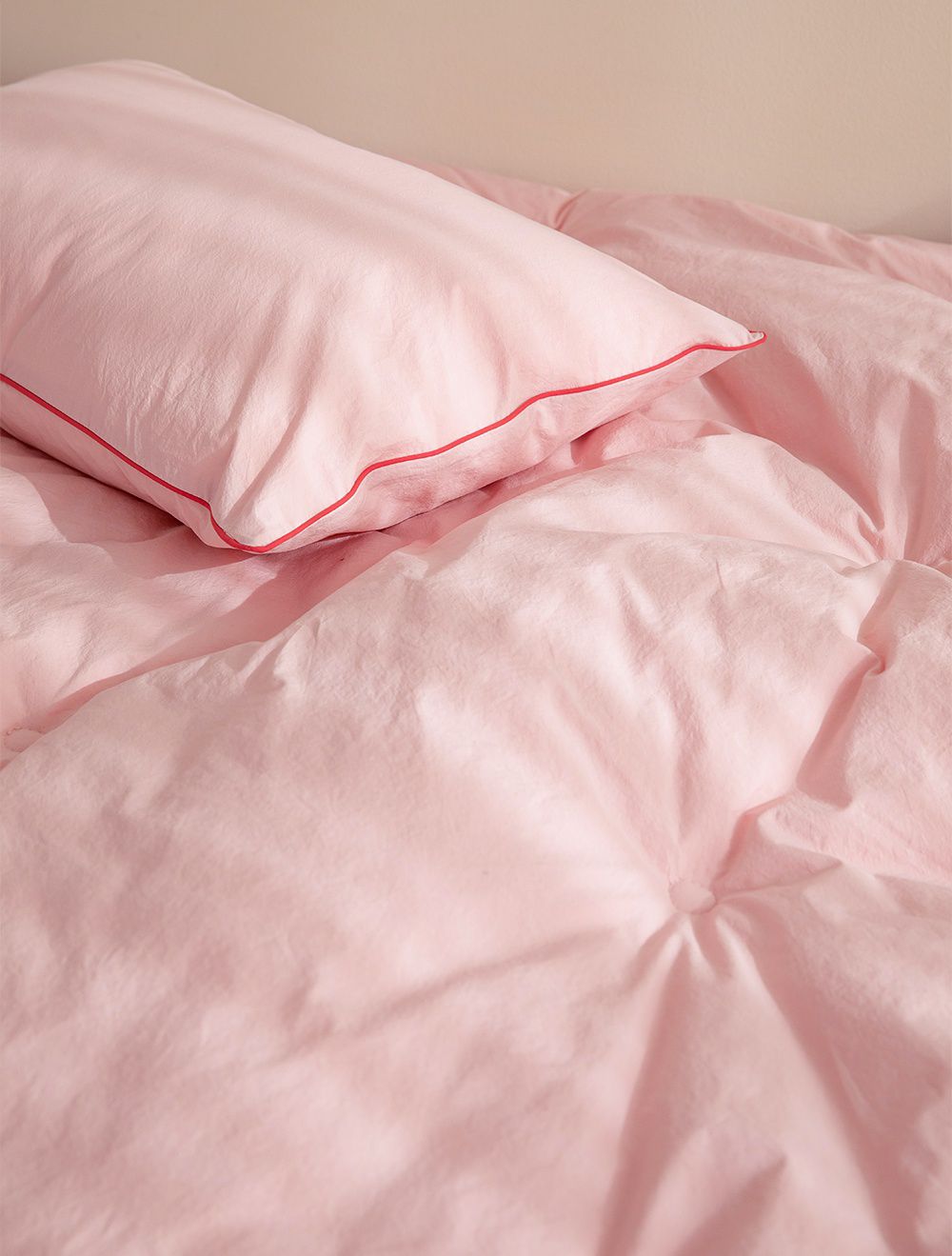 韓國 Maatila - (兒童款)可水洗高密度純棉棉被-草莓粉