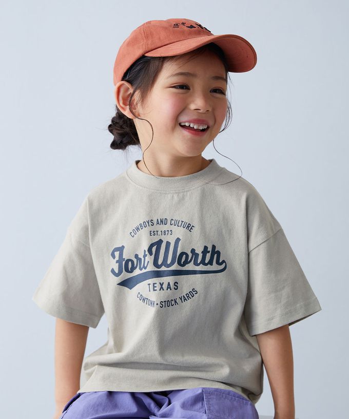 日本 devirock - 純棉定番短袖上衣-老虎W-米白