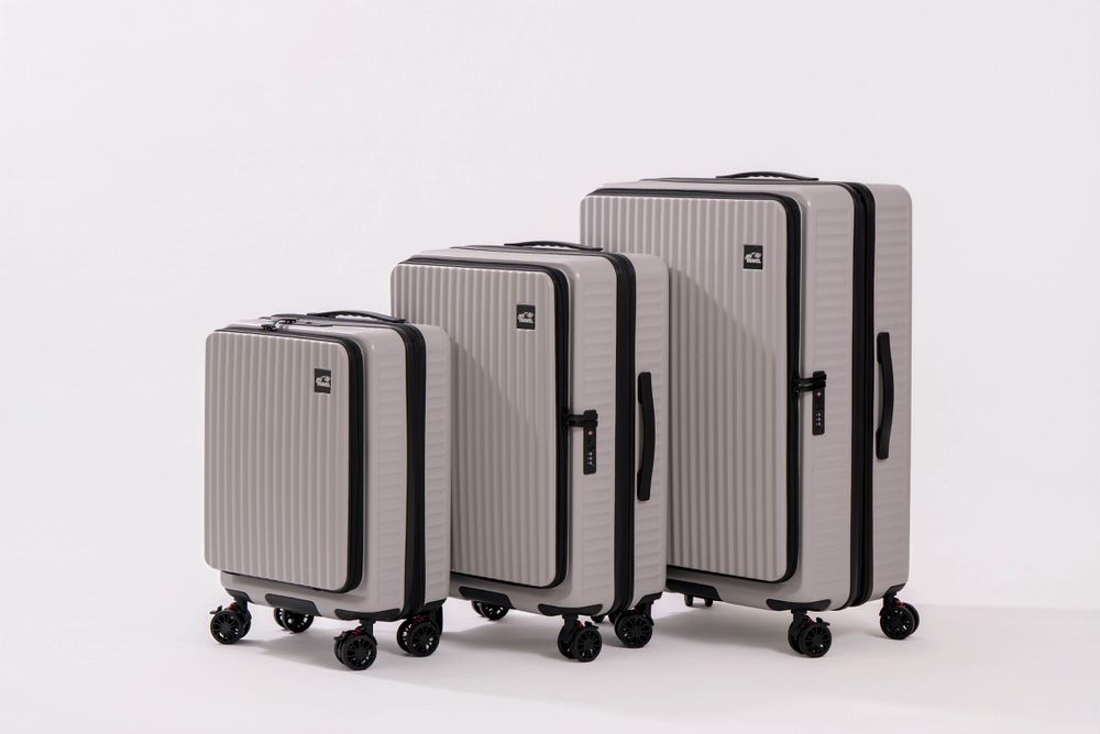 前行者行李箱-前開式-霧石灰