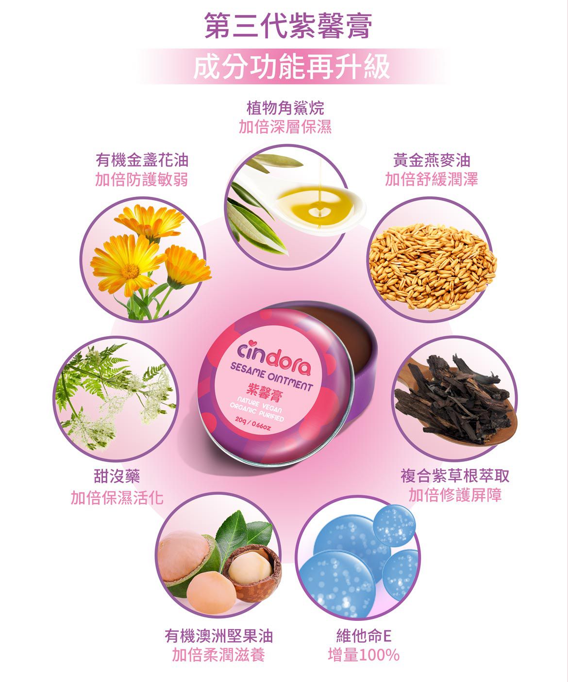 Cindora 馨朵拉 - 紫馨膏-家庭號-20g