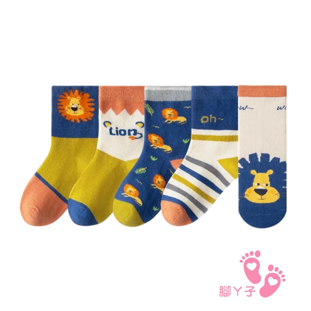 幼/兒童棉質中筒襪 童襪 襪子 棉襪 兒童襪-陽光獅子