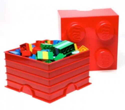 樂高 LEGO® 4凸收納盒(多色可選) (檸檬綠)