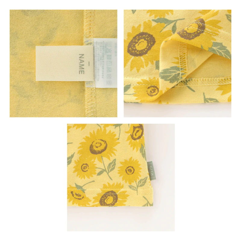 日本千趣會 - GITA 涼爽天竺棉短袖上衣-粉紅鶴-白