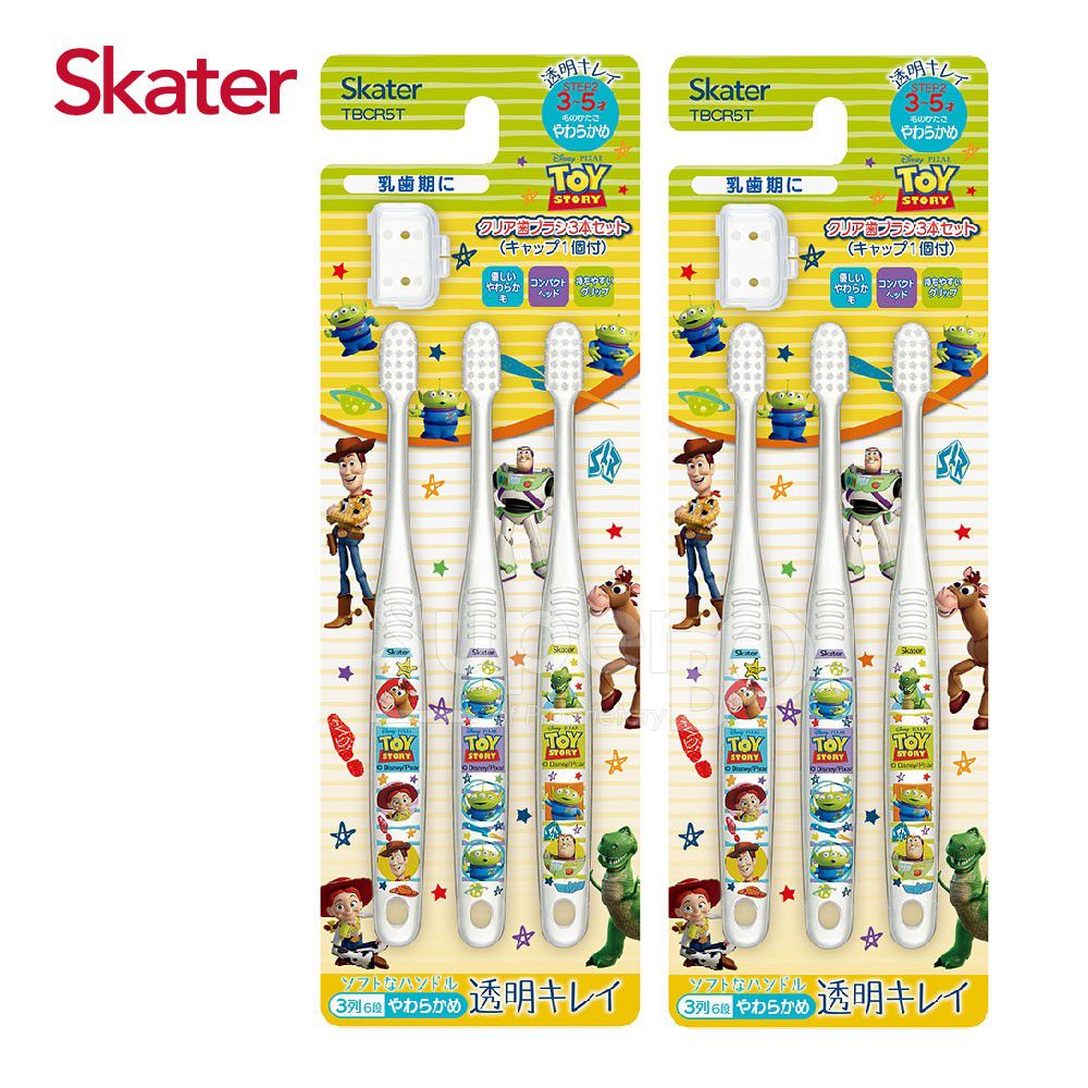 日本 SKATER - 兒童牙刷(3-5歲)組合 共6支-玩具總動員