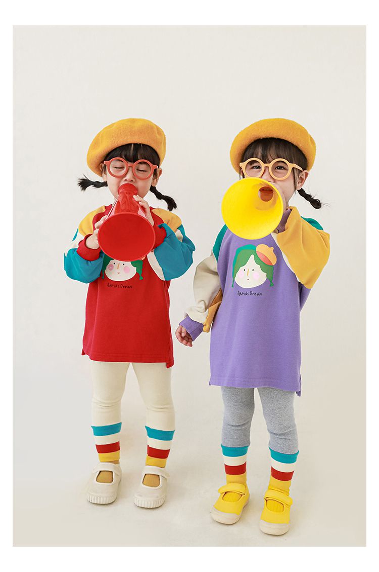 腰鬆緊羅紋束口內搭長褲-繽紛條紋-灰色