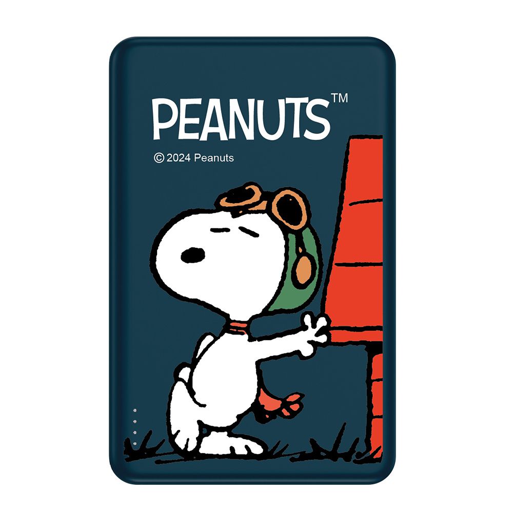 SNOOPY 20W PD超薄磁吸無線快充行動電源 10000mAh-站姿款(午夜藍)