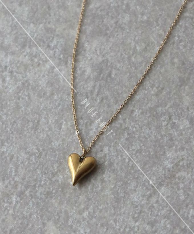 日本 BLUE EAST - 韓國製 成熟感愛心墜飾項鍊-銀