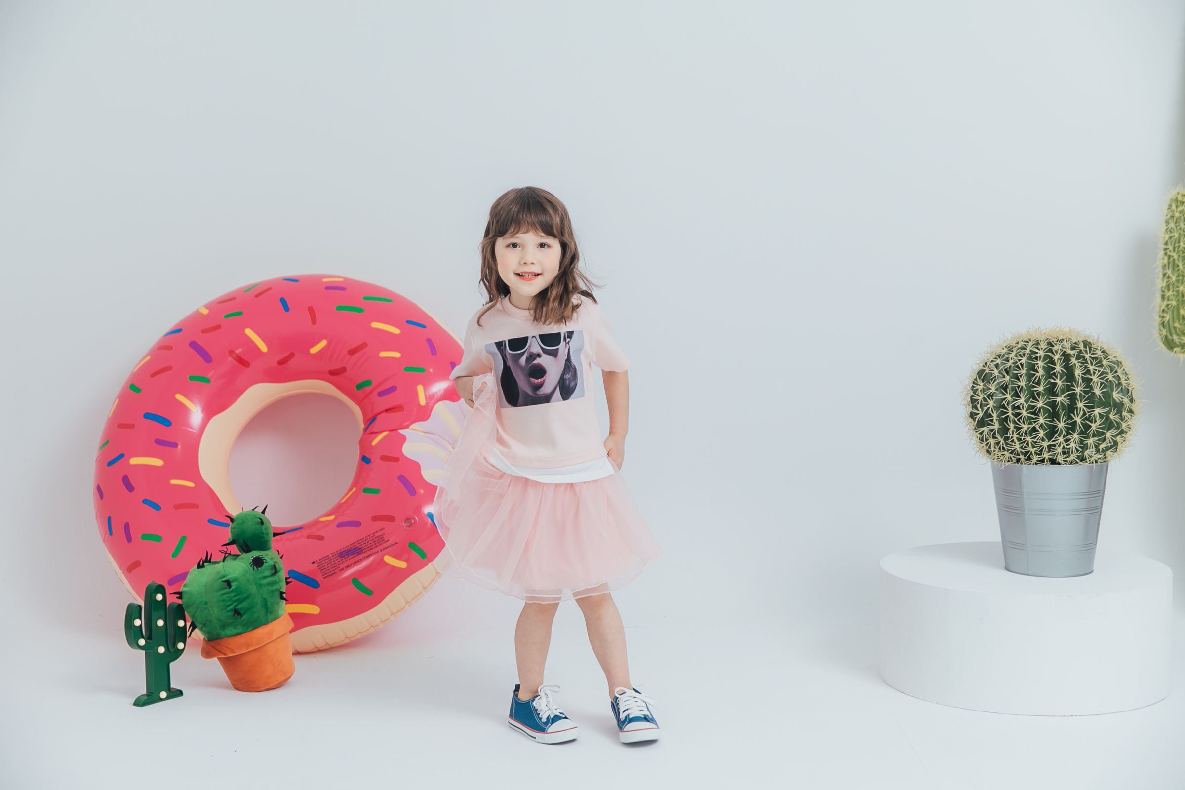 Peachy - 北鼻款*獨家訂製綿柔空氣紗裙-短裙款-蜜桃粉