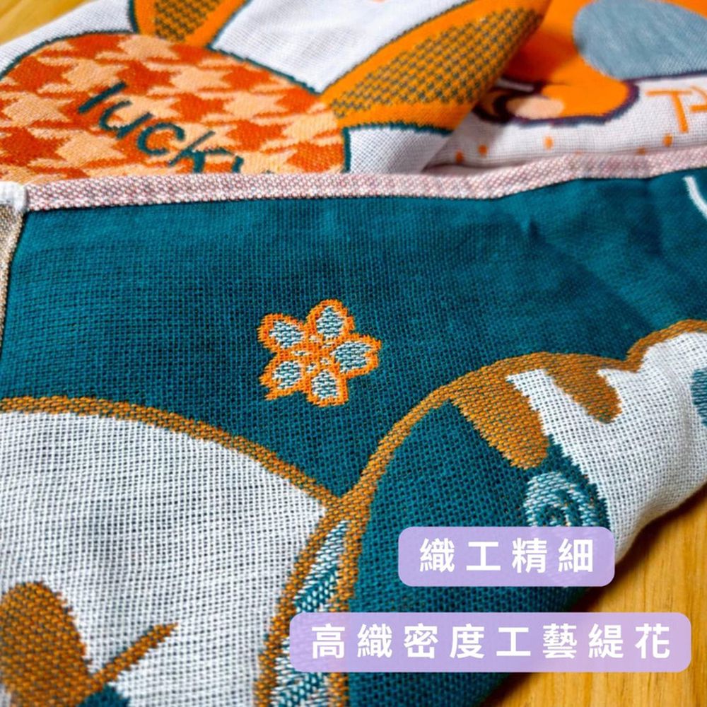 高品質 五層純棉緹花紗布毛巾 兒童毛巾 洗臉巾-隨機出色 (25x50cm)-10入組