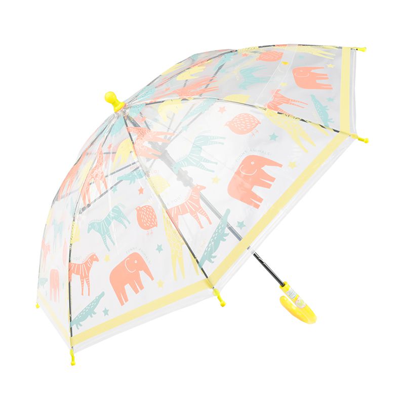 akachan honpo - 透明傘-動物-黃色 (44cm)
