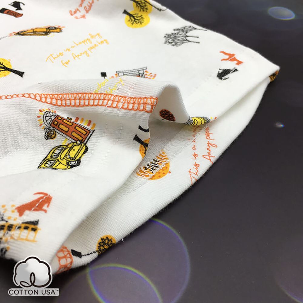 Annypepe - 男童純棉秋日汽車四角褲-白 (160)