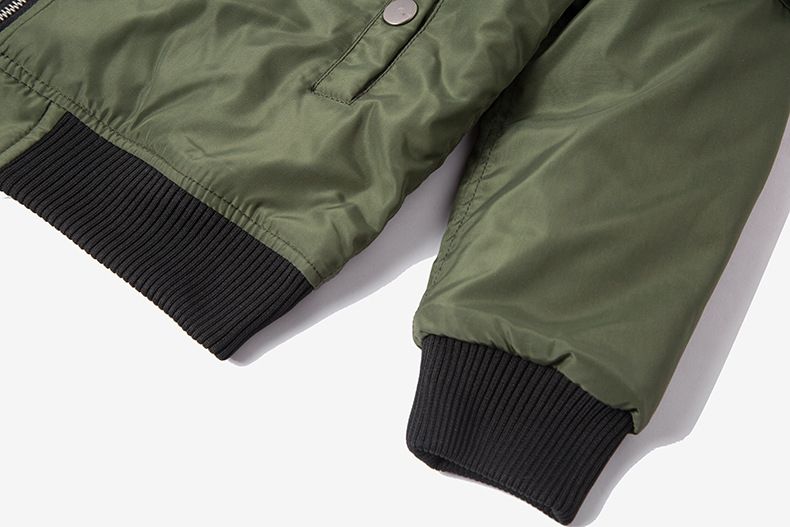 加厚夾棉飛行外套-軍綠色