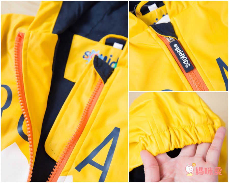 英國 Squid Kids - 厚款變色雨衣-半彩色海星-水藍