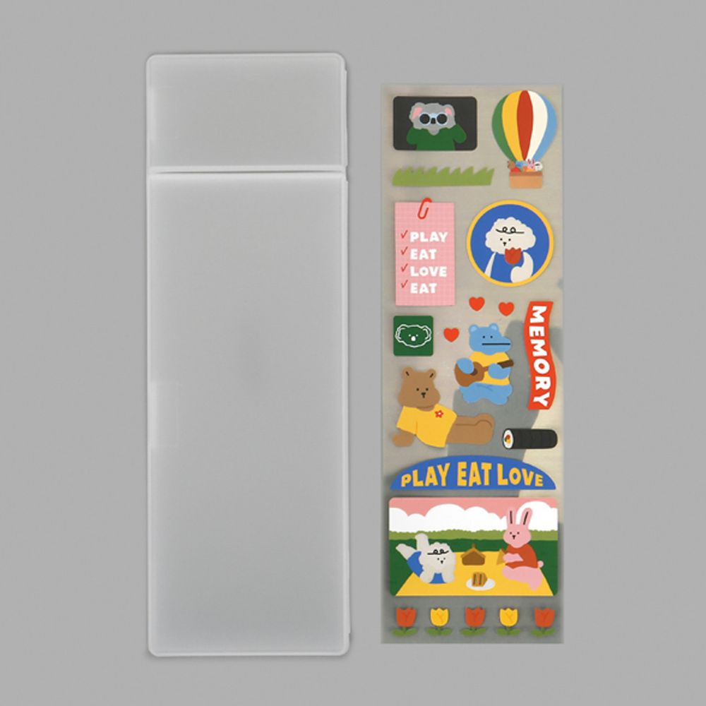 韓國 Daily Like - DIY透明鉛筆盒-野餐 (70 x 210 x 23 mm)