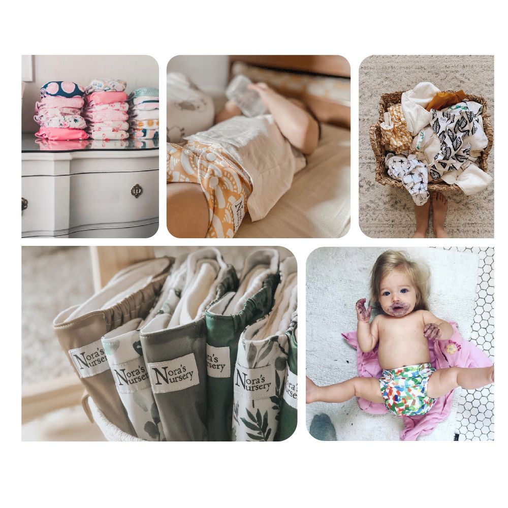 Nora's Nursery - 成長型口袋式布尿布-7件組 送收納袋 附尿墊-曙光 (4.5~16公斤)