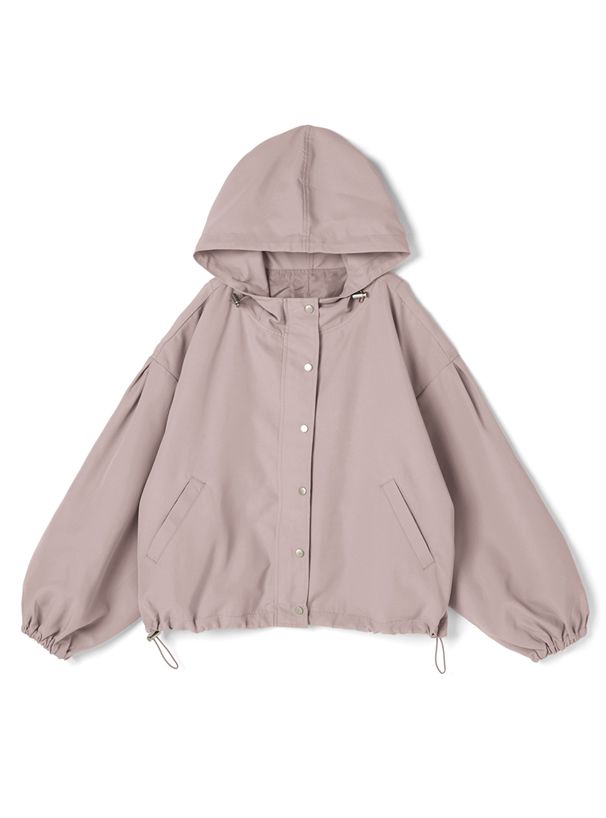日本 GRL - 修身顯瘦寬版連帽外套-淺杏