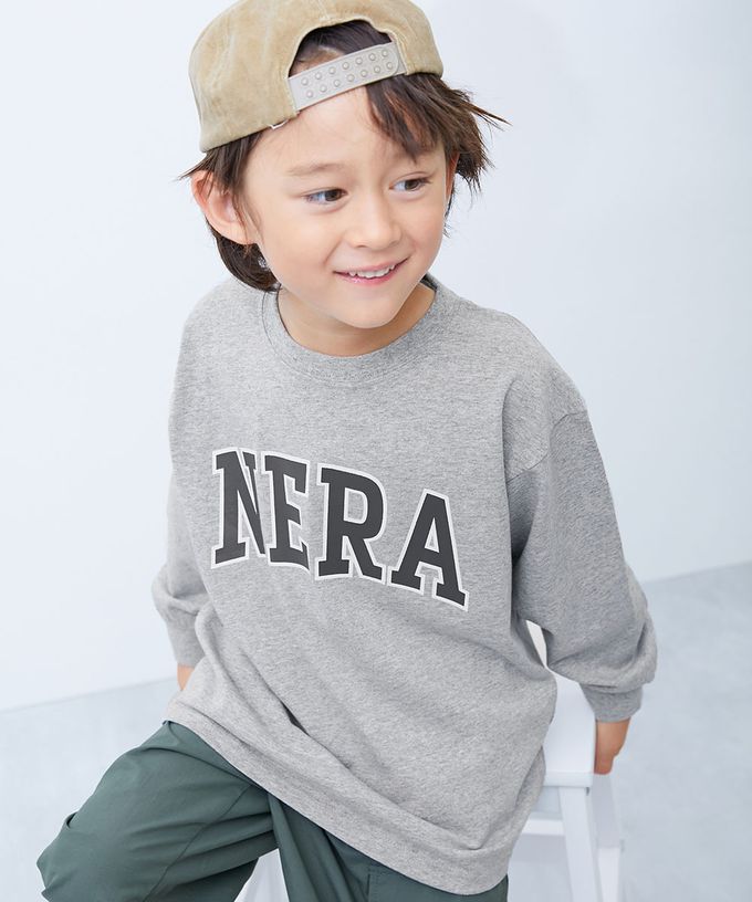 日本 devirock - 100%棉 定番印花寬版長袖上衣-個性補丁-黑