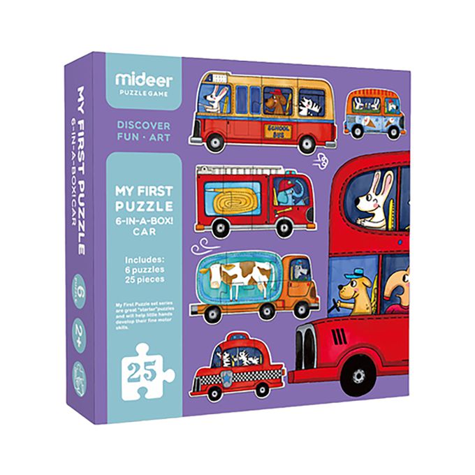 MiDeer - 六合一拼圖-汽車