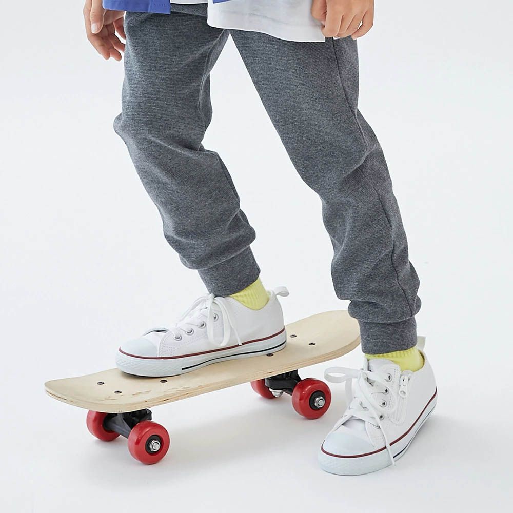 [熱銷定番] 超彈力抗毛球縮口長褲-深灰